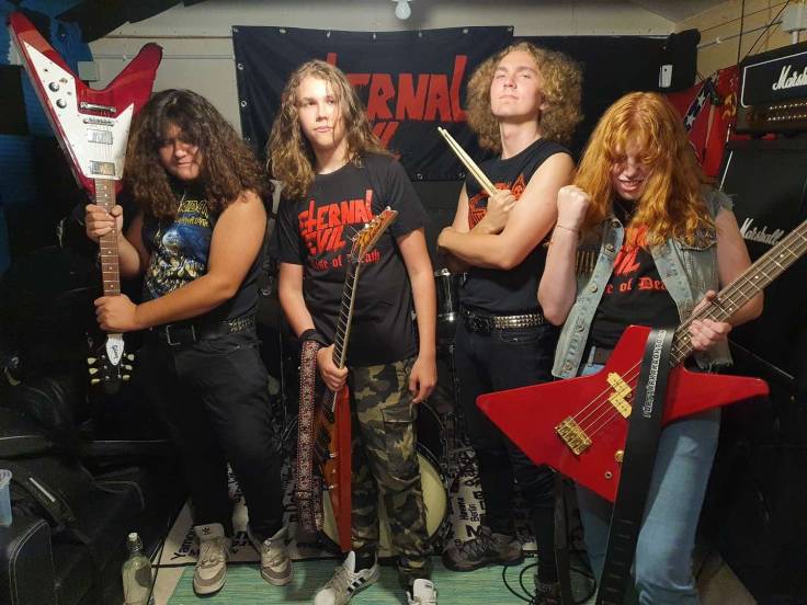 Eternal Evil. L-R: Adrian, Tobias, Alphonse, Jacob "Ginger"